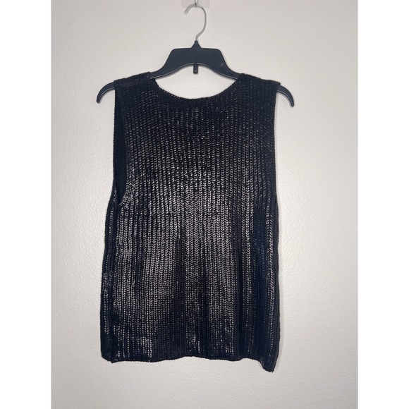 Elan The Raz Crewneck Goth Grunge Chunky Knit ‎  sleeveless Sweater M #7 - Picture 6 of 7